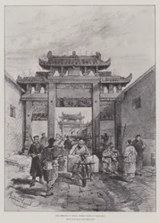 中国のドイツ人、キアオ・チャウのストリートシーン